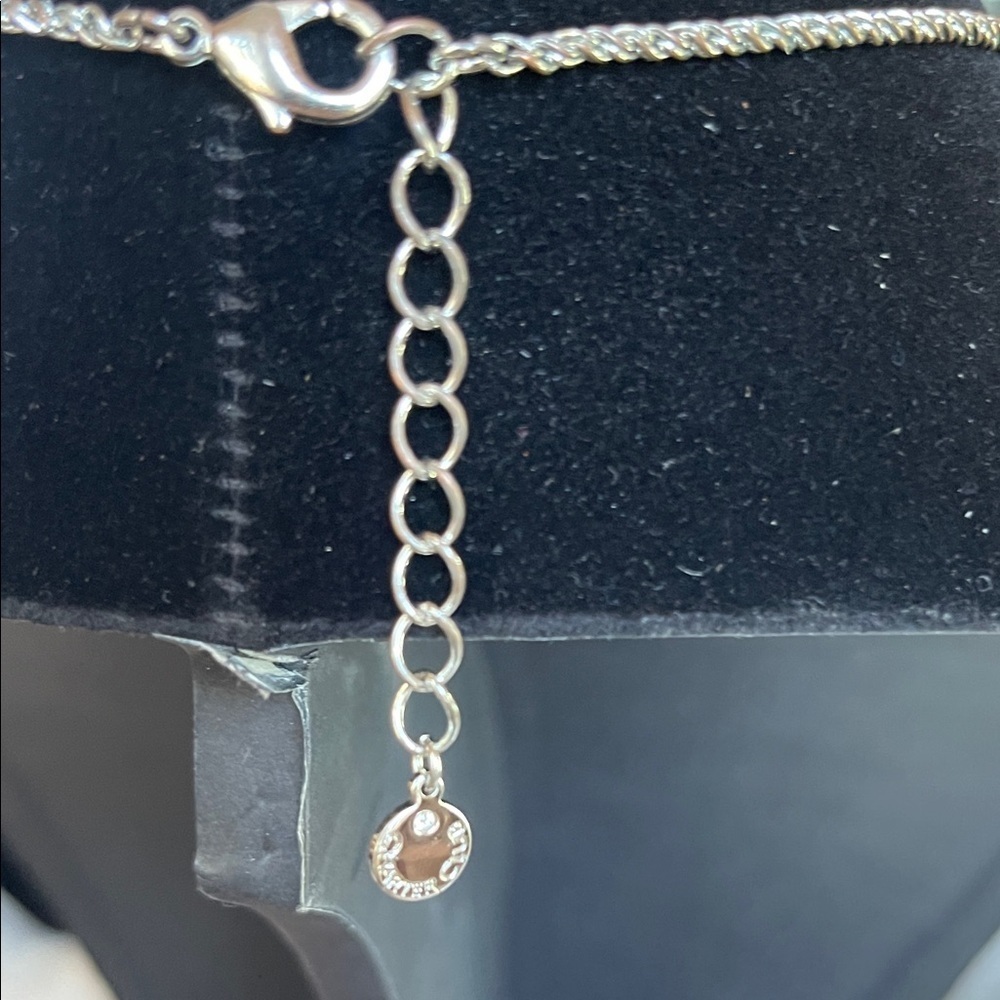 Charter Club Silver Necklace with Crystal Drops - Picture 4 of 5